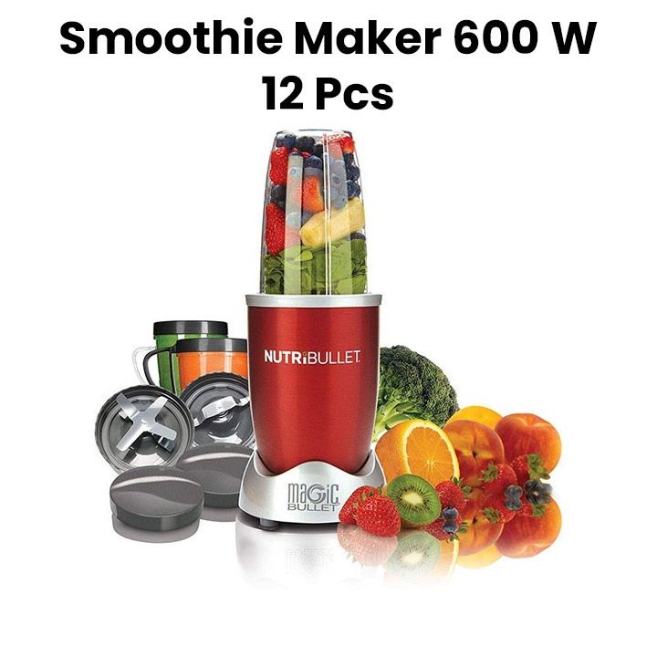 Nutribullet Nbr-1212R Smoothie Maker 600 W-9 Pcs (Red)