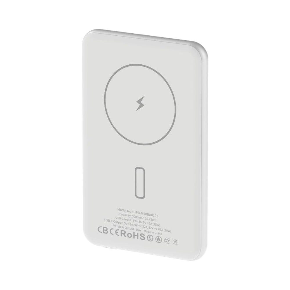 HYPHEN MOWA S5 Super Slim MagSafe Power bank 5000 mAh - White