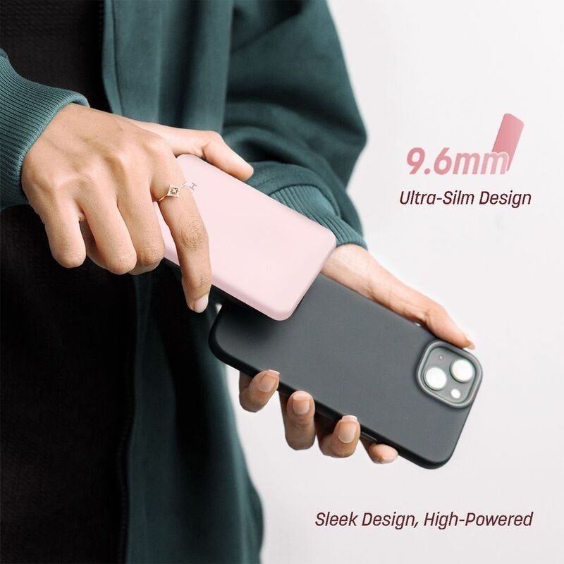 HYPHEN MOWA S5 Super Slim MagSafe Power bank 5000 mAh - Pink