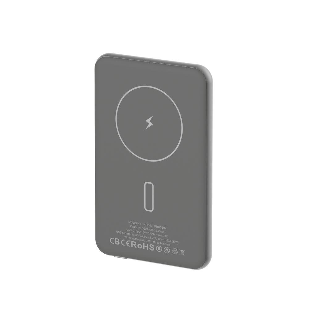 HYPHEN MOWA S5 Super Slim MagSafe Power bank 5000 mAh - Gray