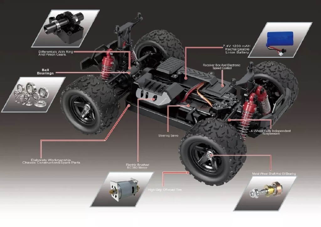 Sam Toys - Black Hole High Speed R/C Car (Orange)