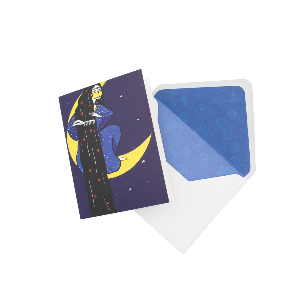 Mubarak Greeting Card - Moon