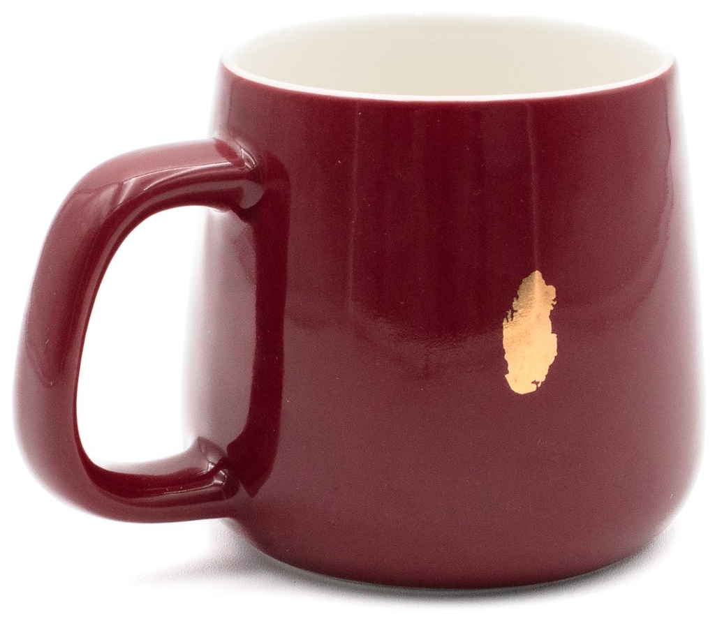 Ceramic Mug Maroon Glossy 330ml