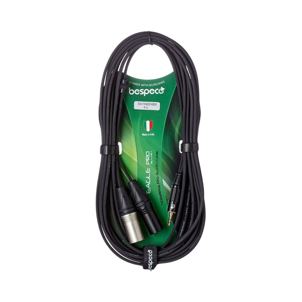 Bespeco - EAYMS2MX500R - 2XLRM to 3.5mm 5M