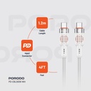 Porodo USB-C to  USB-C Aluminum Braided Cable ,White
