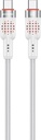 Porodo USB-C to  USB-C Aluminum Braided Cable ,White