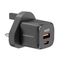 Porodo GaN Dual Port Wall Chargre UK ,Black