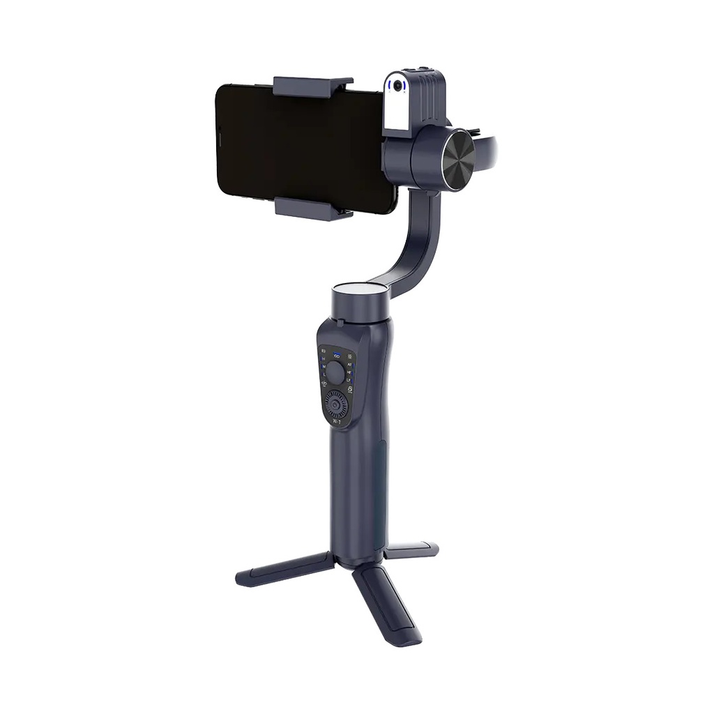 Porodo 3-Axis | Ai Tracker & Light Gimbal stabilizer ,Black 
