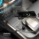 Porodo 110W Car Charger Transparent with Coiled Cable ,Black