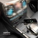 Porodo 95W Car Charger Transparent with Coiled Cable ,Black