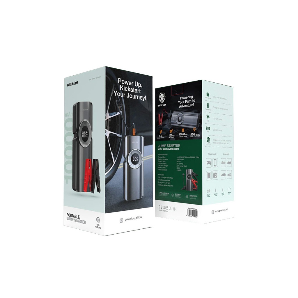 Green Lion Portable Jump Starter,Black