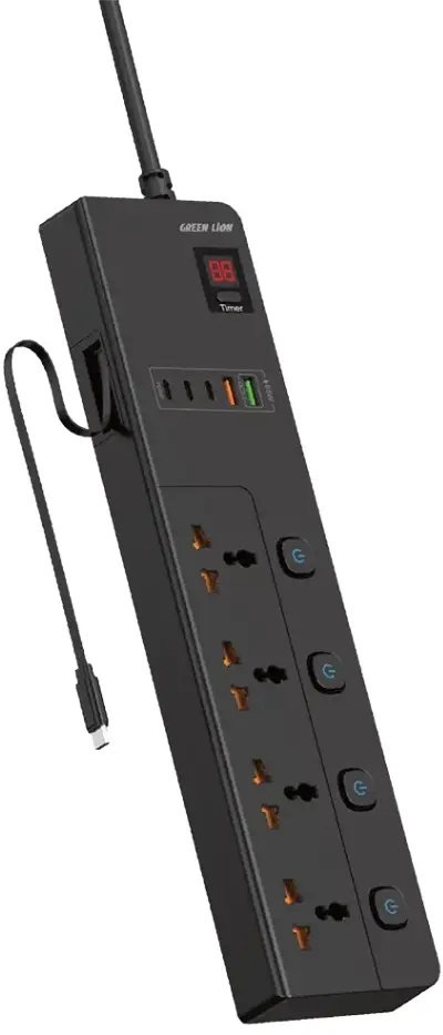 Green Lion GS-800 Power Socket 2M 3500W,Black