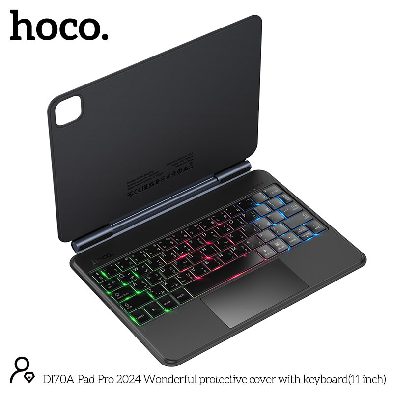 HOCO DI70A Pad Pro 2024 Wonderful protective cover with keyboard(11 inch)