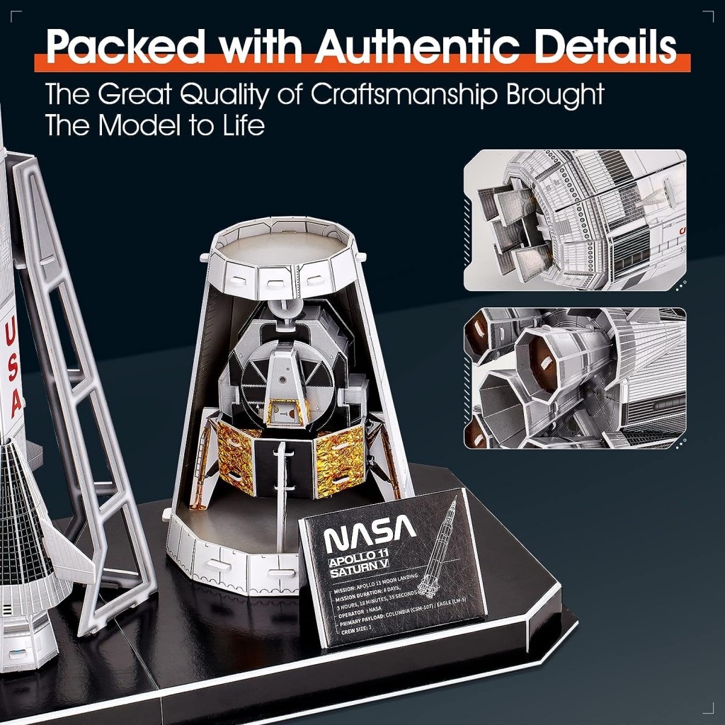 3D PUZZLE NASA APOLLO SATURN V 136PCS