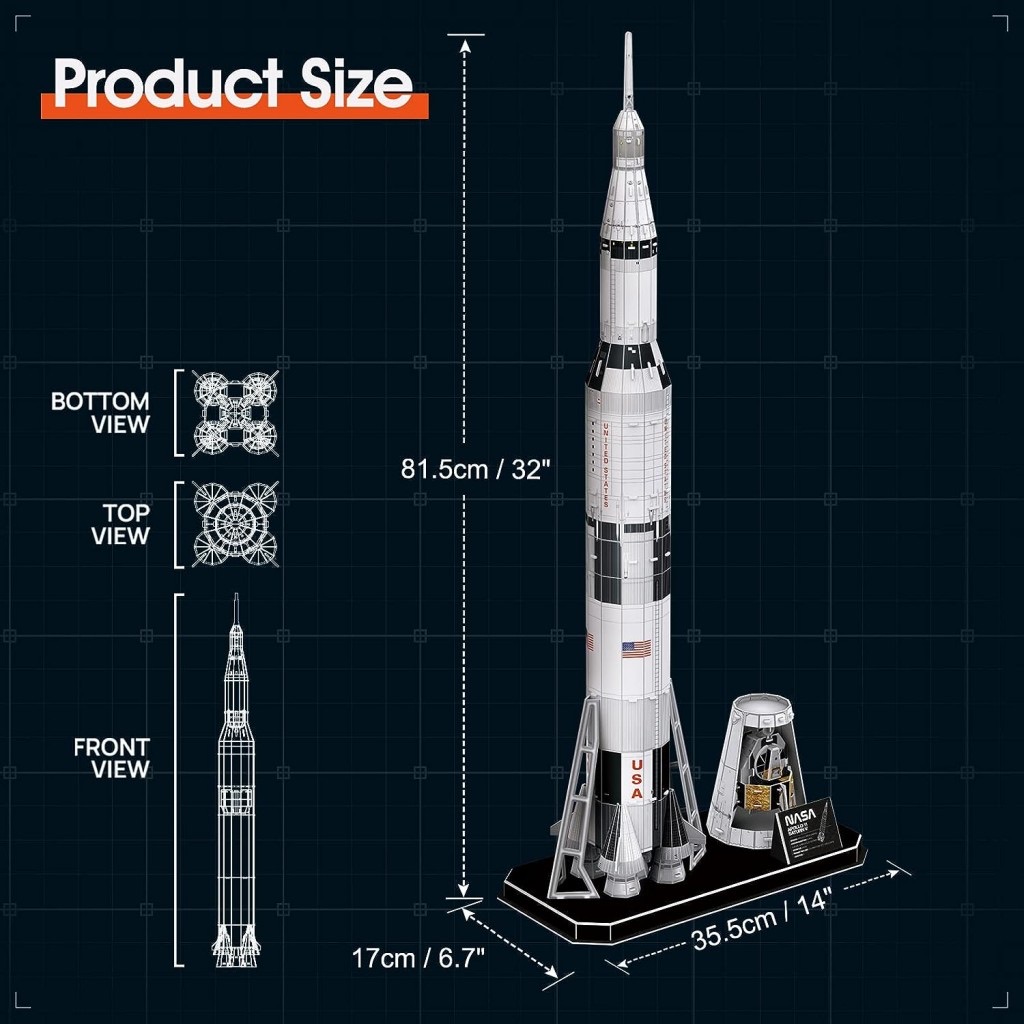 3D PUZZLE NASA APOLLO SATURN V 136PCS