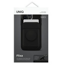 UNIQ FLIXA MAGNETIC CARD HOLDER AND POP-OUT GRIP-STAND - JET BLACK (JET BLACK)