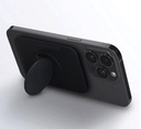 UNIQ FLIXA MAGNETIC CARD HOLDER AND POP-OUT GRIP-STAND - JET BLACK (JET BLACK)
