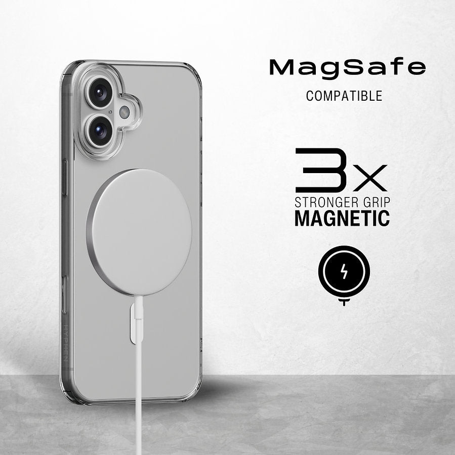 HYPHEN AIRE MagSafe Clear Case - iPhone 16 - 6.1 Military Grade Drop-Tested Case