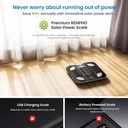 RENPHO Elis Solar Smart Body Scale BLACK [RA012BK]
