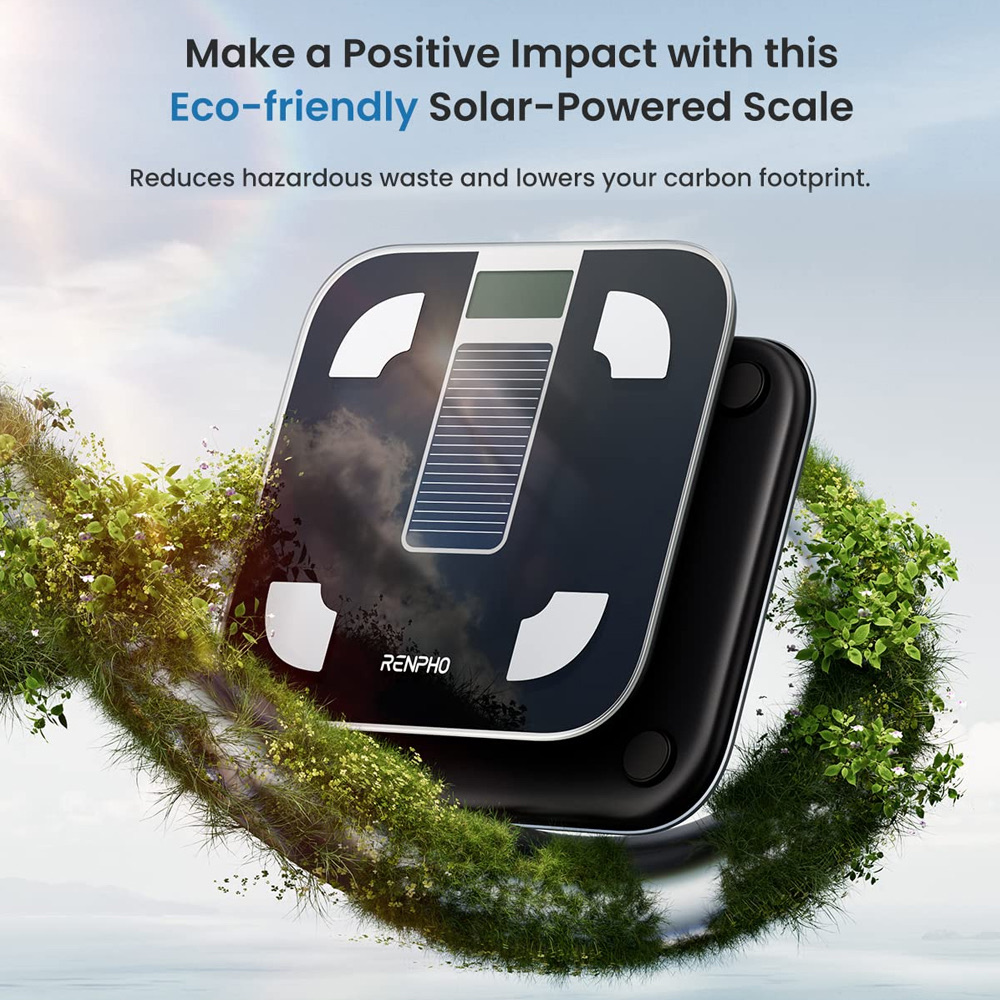 RENPHO Elis Solar Smart Body Scale BLACK [RA012BK]