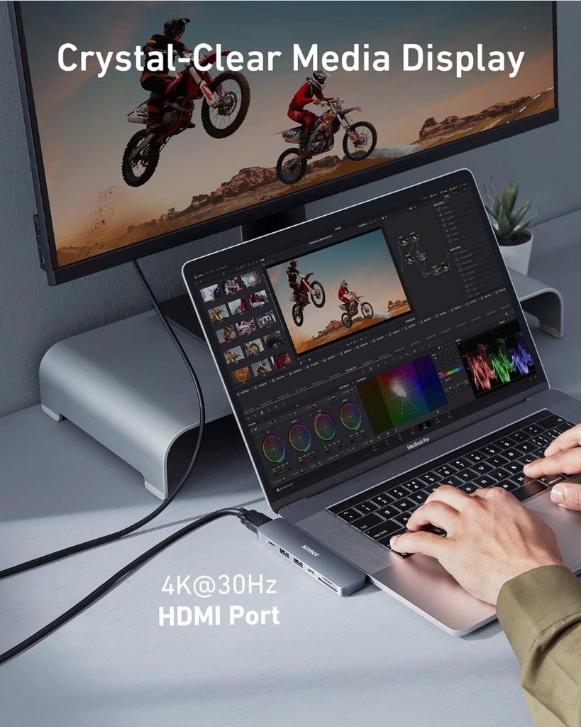 Anker A8371Ha1 Usb-C Hub 7-In-2 Gray