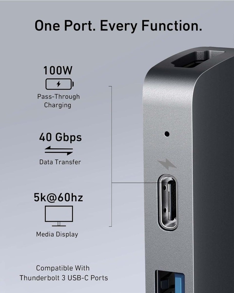 Anker A8371Ha1 Usb-C Hub 7-In-2 Gray