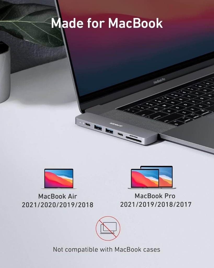Anker A8371Ha1 Usb-C Hub 7-In-2 Gray