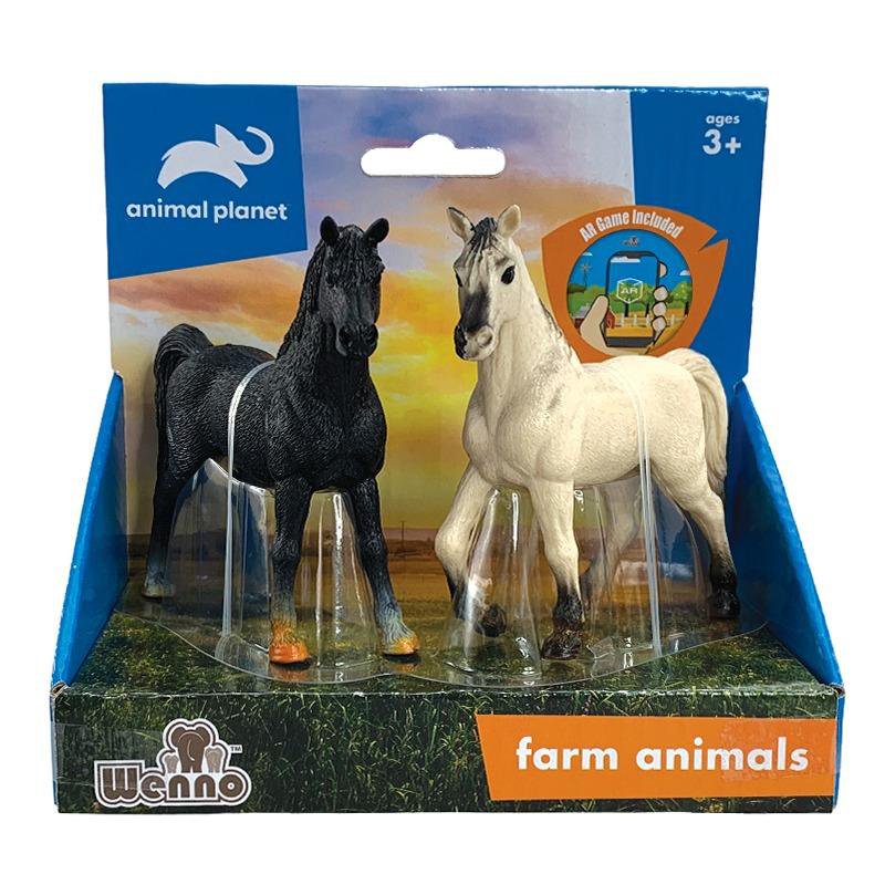 2 pcs horse in open touch box