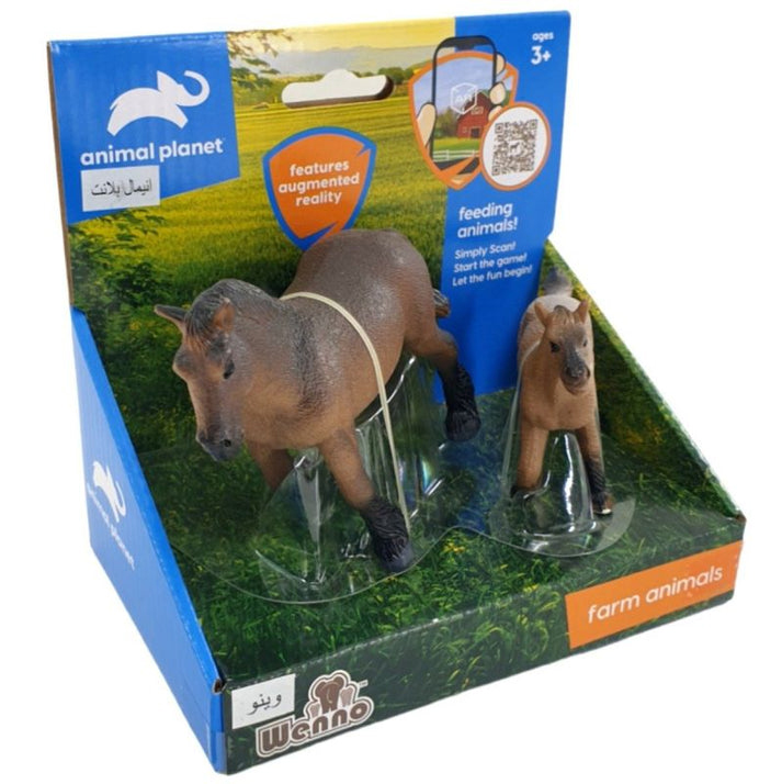 2 pcs horses in open touch box