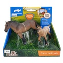 2 pcs horses in open touch box