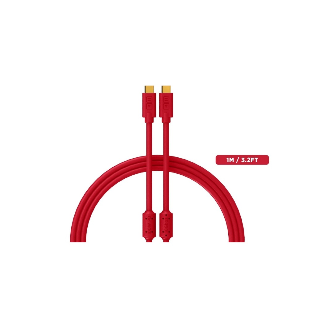 Djtt - Chroma Cables Usb C To C-  Red
