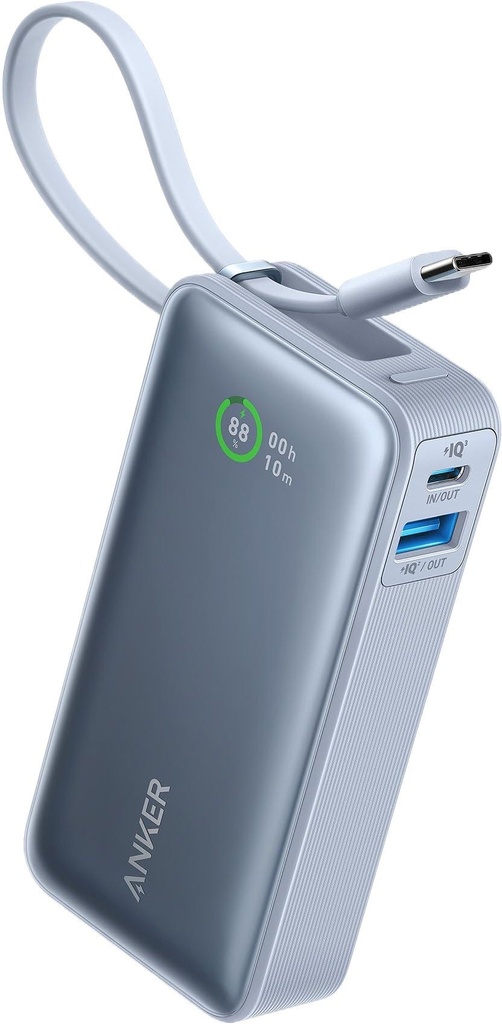 Anker Nano Power Bank(30W,Built-In Usb-C Cable) B2B - Un (Excluded Cn, Europe) Blue Iteration 1