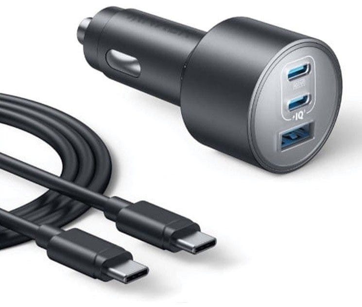 Anker B2737Ha1 Car Charger (167.5W, 3 Ports) With Cable Bundle