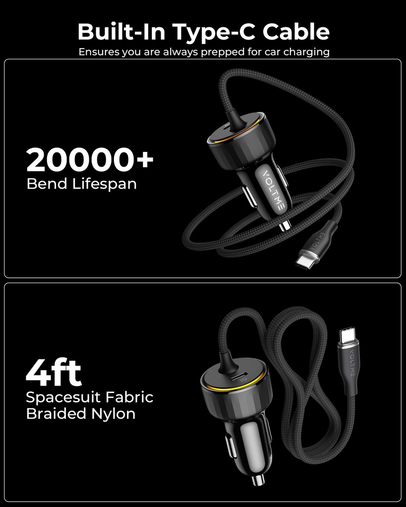 Voltme Cazo Series Car Charger Cazo 60W C-C