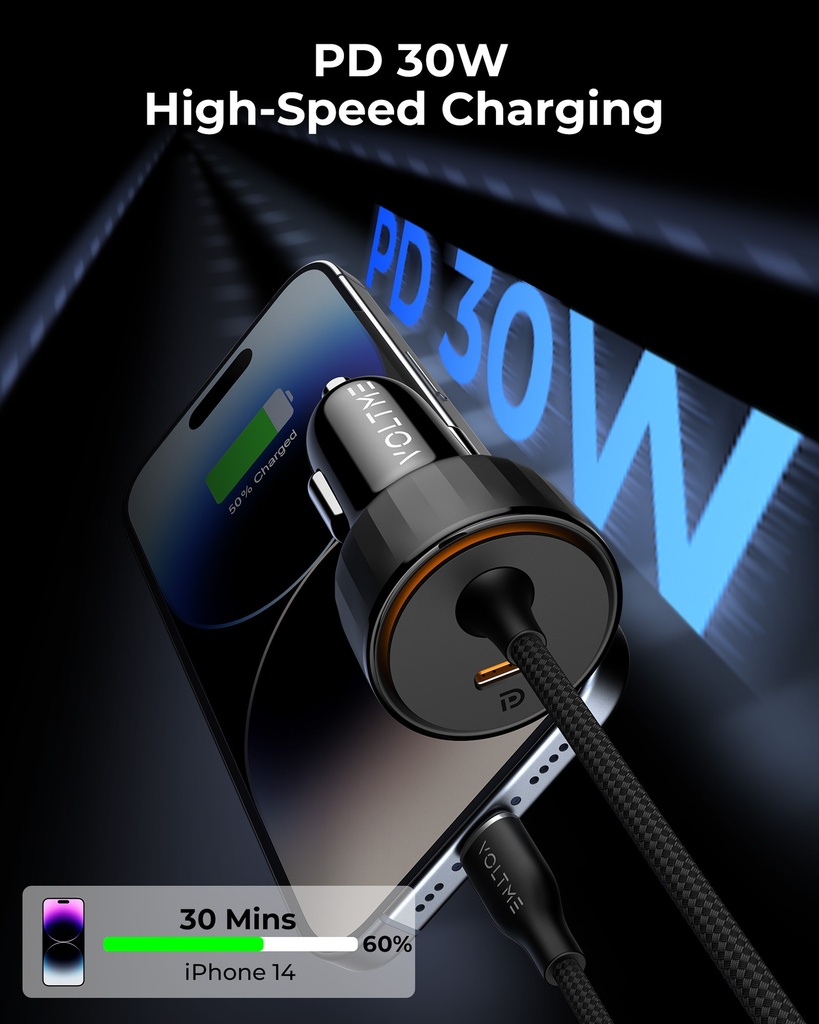 Voltme Cazo Series Car Charger Cazo 60W L-C