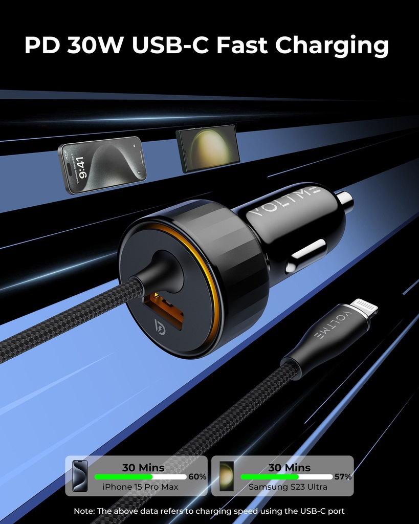 Voltme Cazo Series Car Charger Cazo 60W L-A