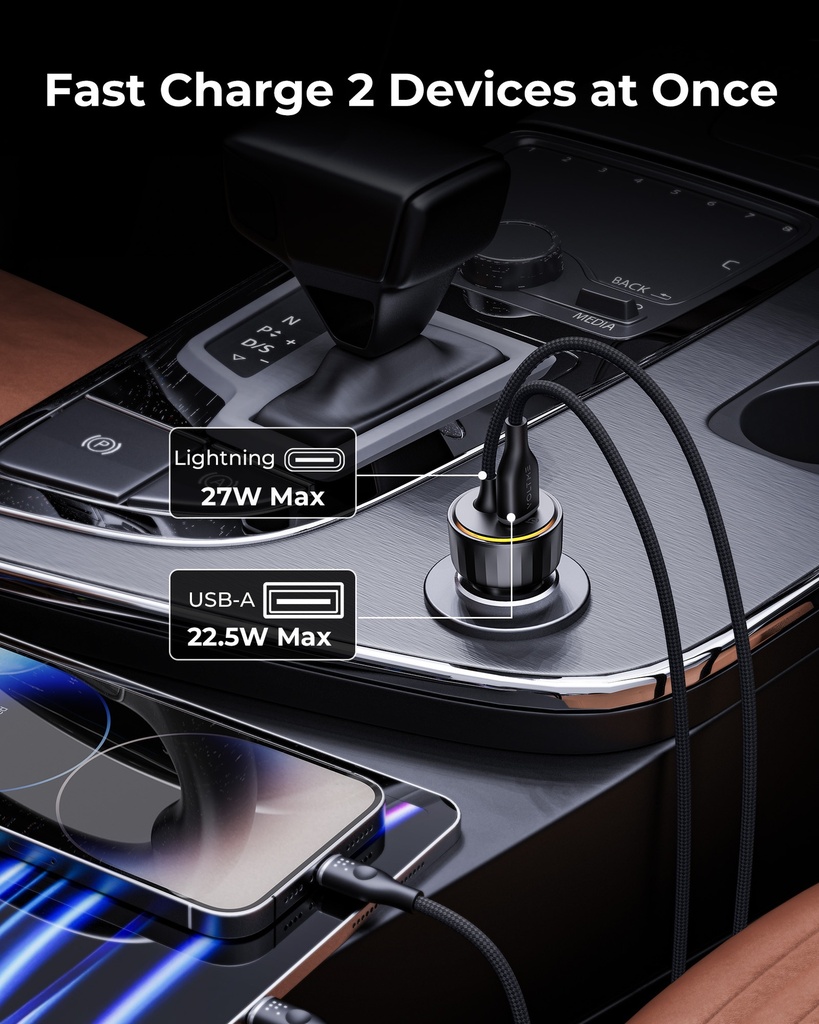 Voltme Cazo Series Car Charger Cazo 60W L-A