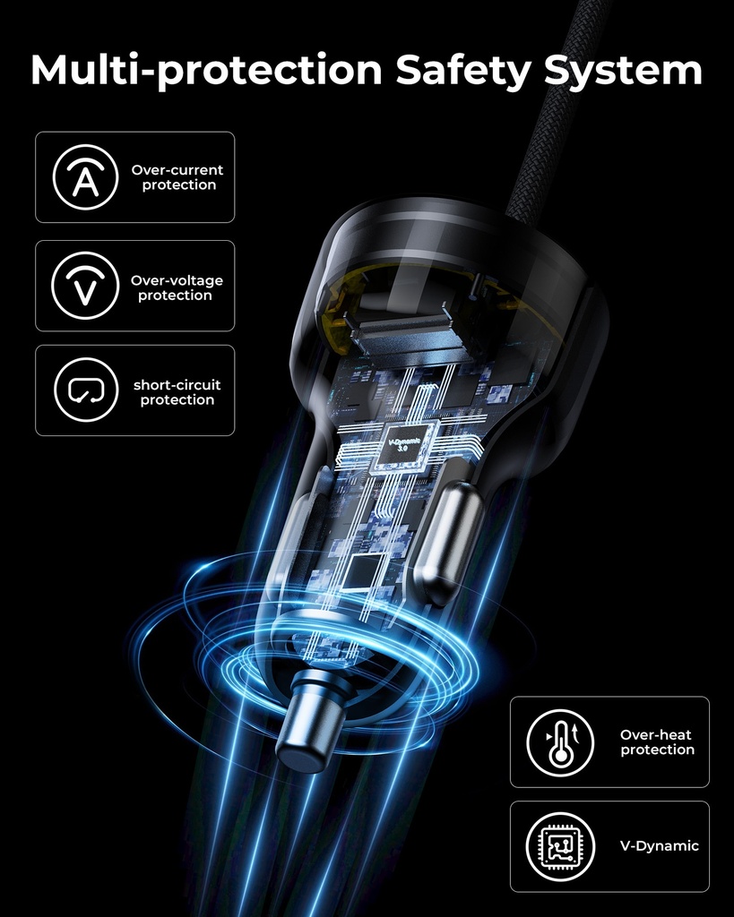 Voltme Cazo Series Car Charger Cazo 60W L-A