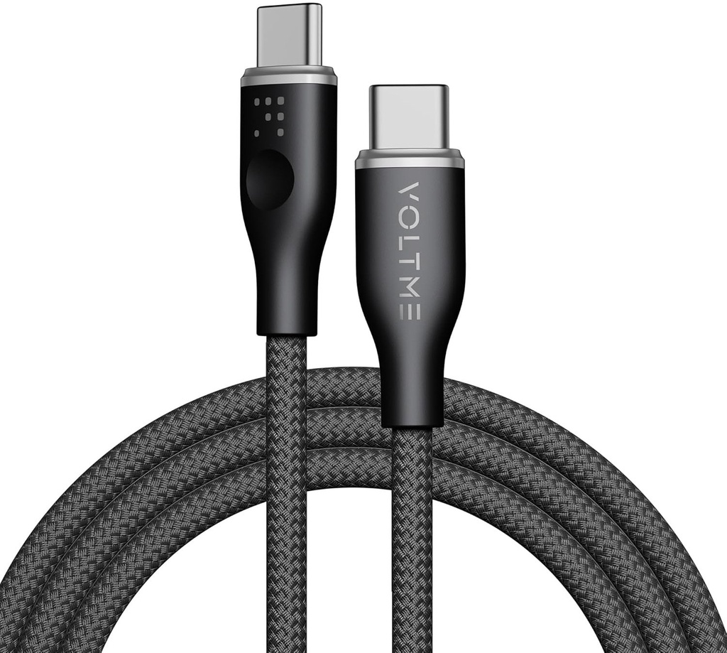 Voltme Powerlink Rugg Double Nylon Cable Type C To Type C 3A / 1M (60W) Black