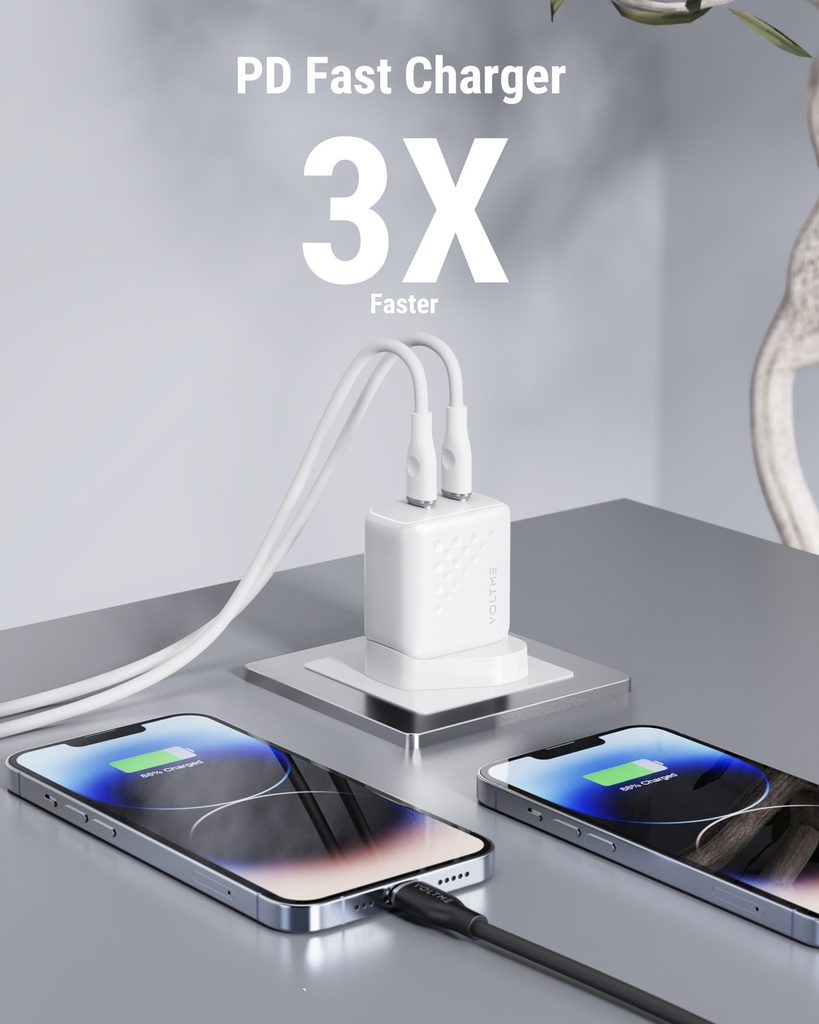 Voltme Revo 35 Duo Lite Wall Charger (35W) White