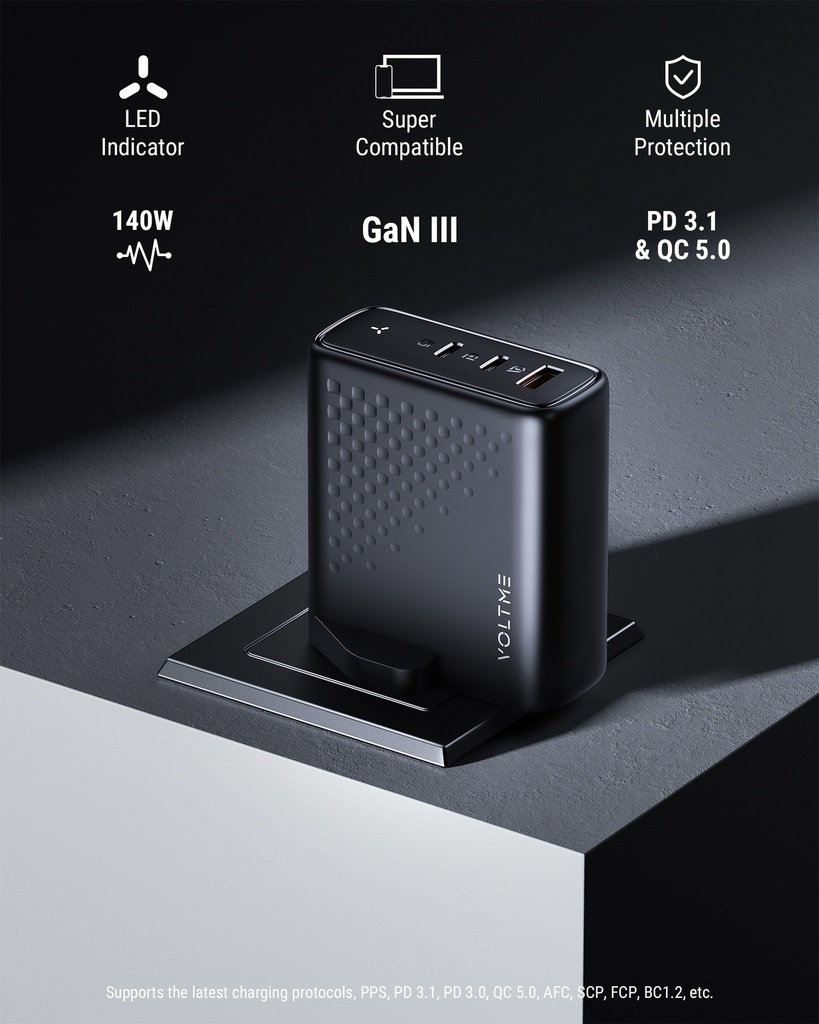 Voltme Revo 140 Wall Charger (140W) Black