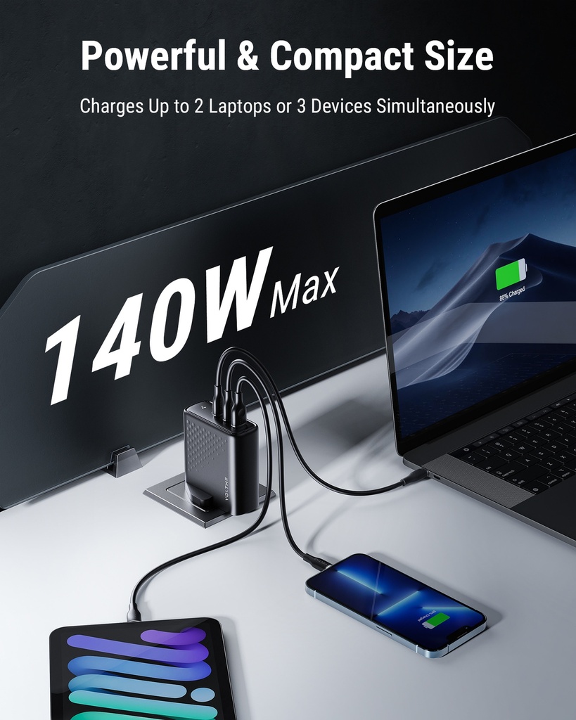 Voltme Revo 140 Wall Charger (140W) Black