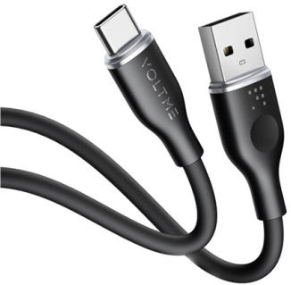 Voltme Powerlink Moss Liquid Silicon Cable Usb A To Type C 3A / 1M (60W) Black