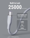 Voltme Powerlink Moss Liquid Silicon Cable Type C To Type C 5A / 1M (100W) Emarker Gray