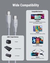 Voltme Powerlink Moss Liquid Silicon Cable Type C To Type C 5A / 1M (100W) Emarker Gray