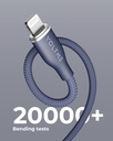 Voltme Powerlink Rugg Double Nylon Cable Usb A To Lightning 3A / 1.2M Zinc-Alloy Connector Blue