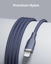 Voltme Powerlink Rugg Double Nylon Cable Usb A To Lightning 3A / 1.2M Zinc-Alloy Connector Blue