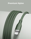 Voltme Powerlink Rugg Double Nylon Cable USB A to Lightning 3A / 1.2M Zinc-Alloy Connector GREEN 