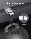 Voltme Powerlink Rugg Double Nylon Cable Usb A To Lightning 3A / 1.2M Zinc-Alloy Connector Gray