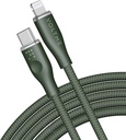 Voltme Powerlink Rugg Double Nylon Cable Type C to Lightning 3A / 2.0M Zinc-Alloy Connector GREEN 